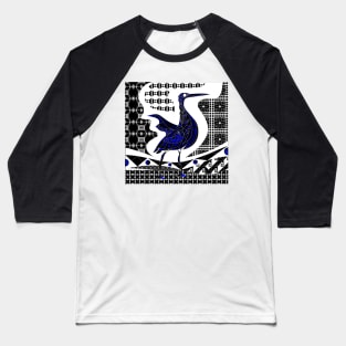 talavera bird garza agami heron ecopop zentangle Baseball T-Shirt